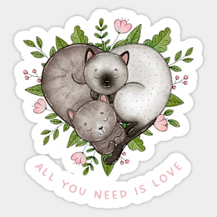 All You need is Love - Cat Sticker